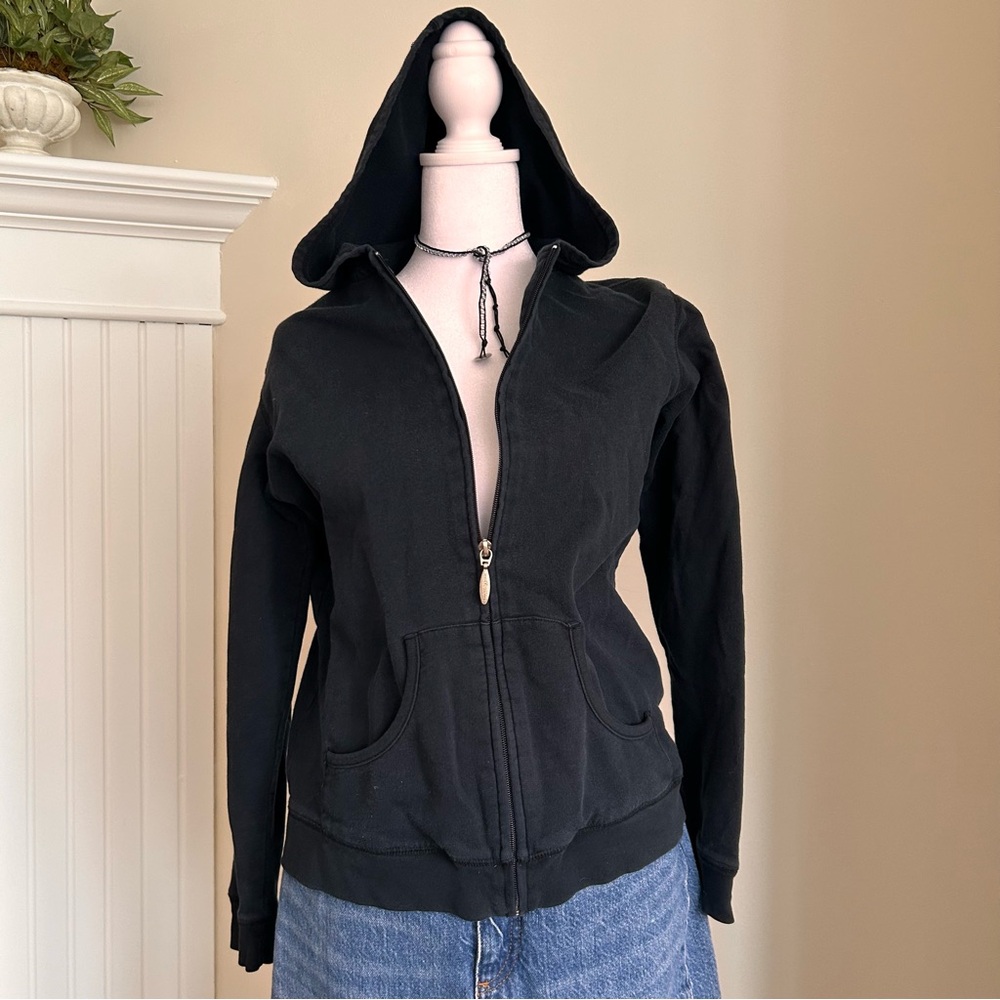 Northern Reflections Hoodie Zip Up Black Grunge Emo